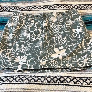 Floral Green Women's Skort